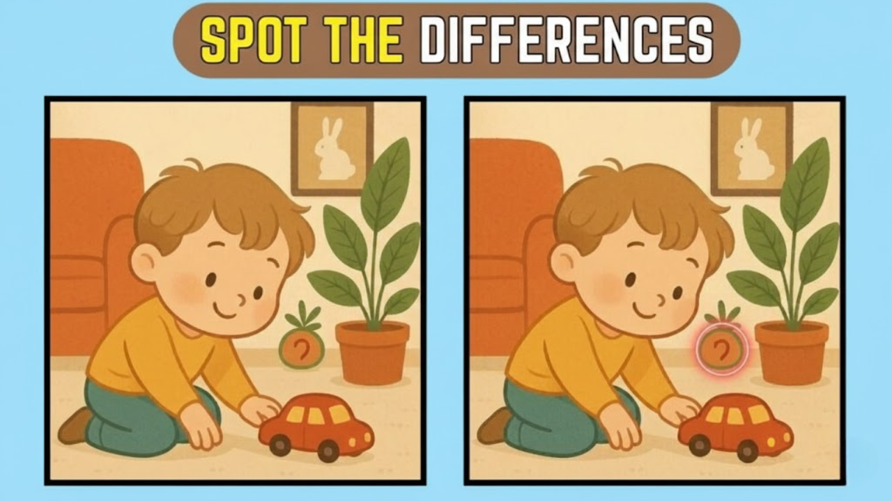 8-Second Brain Challenge: Spot the 3 Differences