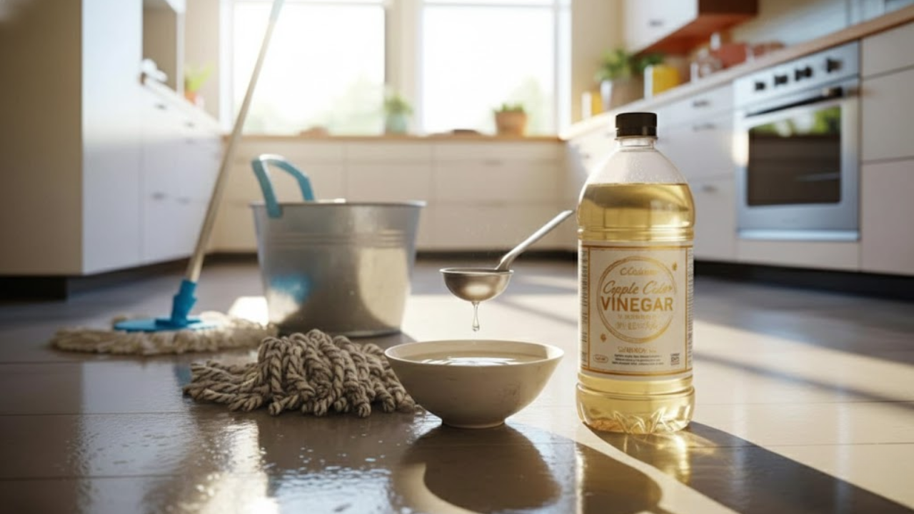 Just 1 Spoon of This Kitchen Liquid in Mop Water